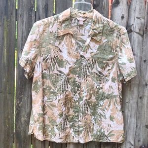 Ladies White Stag Cotton Blouse